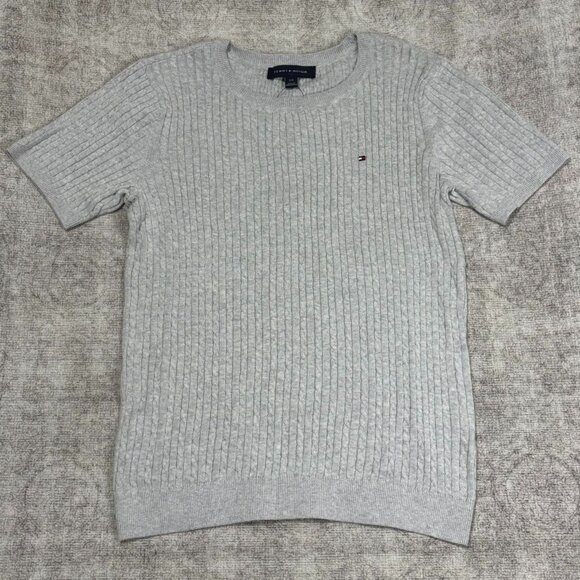 Grey Tommy Hilfiger Knit Top - Picture 1 of 6